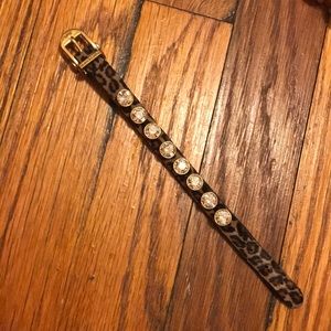 Henri Bendel leopard bracelet with big stones